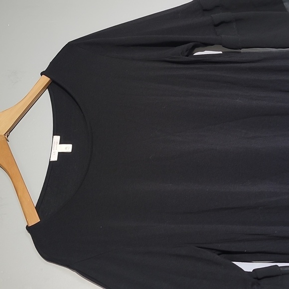 LC Lauren Conrad Bell Sleeve Black Sheer Dress - Picture 2 of 8